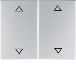 HAGER - KLAWISZE Z NADRUKIEM SYMBOLU "STRZAŁKI" ALUMINIUM K.5 - 14357203