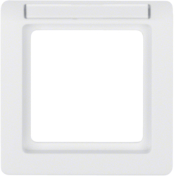 HAGER - RAMKA POJEDYNCZA Z POLEM OPISOWYM BIAŁY AKSAMIT Q.1 - 10116019