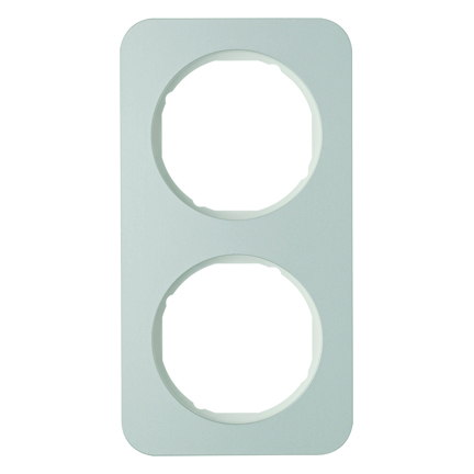HAGER - RAMKA PODWÓJNA ALUMINIUM/BIAŁY R.1 - 10122174
