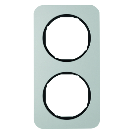 HAGER - RAMKA PODWÓJNA ALUMINIUM/CZARNY R.1 - 10122184