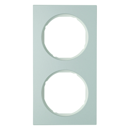 HAGER - RAMKA PODWÓJNA ALUMINIUM/BIAŁY R.3 - 10122274