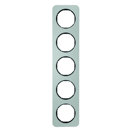 HAGER - RAMKA PIĘCIOKROTNA ALUMINIUM/CZARNY R.1 - 10152184