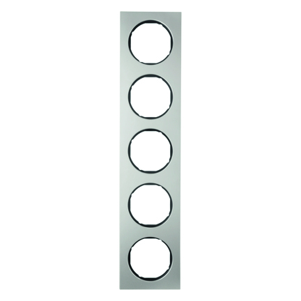 HAGER - RAMKA PIĘCIOKROTNA STAL SZLACHETNA/CZARNY R.3 - 10152204