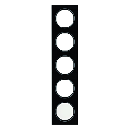 HAGER - RAMKA PIĘCIOKROTNA SZKŁO CZARNY R.3 - 10152216