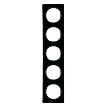 HAGER - RAMKA PIĘCIOKROTNA CZARNY POŁYSK R.3 - 10152245