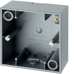 HAGER - PUSZKA POJEDYNCZA NATYNKOWA ALUMINIUM MAT S.1 /ZAMIENNIK DO 5310419904/ - 10419939