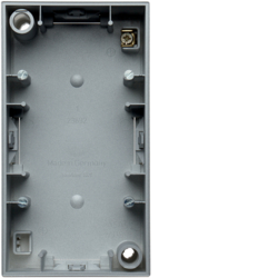 HAGER - PUSZKA PODWÓJNA NATYNKOWA ALUMINIUM MAT S.1 - 10429939