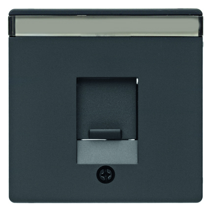 HAGER - ELEMENT CENTRALNY Z ZASUWĄ CHRONIĄCĄ PRZED KURZEM ANTRACYT AKSAMIT Q.1/Q.3 - 11706086