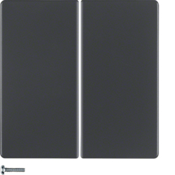 HAGER - PRZYCISK POCZWÓRNY DO ŚCIEMNIACZA PRZYCISKOWEGO QUICKLINK ANTRACYT Q.1/Q.3 KNX RF  - 85648126
