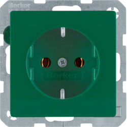 HAGER - GNIAZDO SCHUKO ZIELONY AKSAMIT Q.1 - 47436013