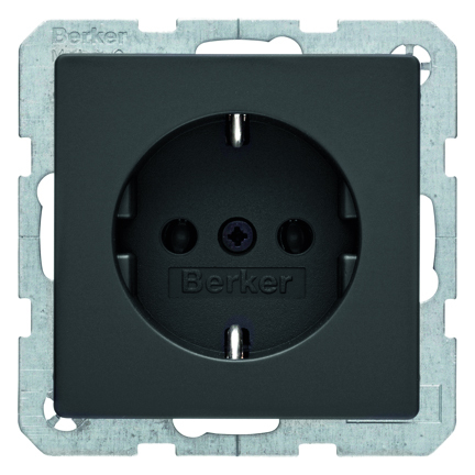 HAGER - GNIAZDO SCHUKO ANTRACYT AKSAMIT Q.1/Q.3 - 47436086