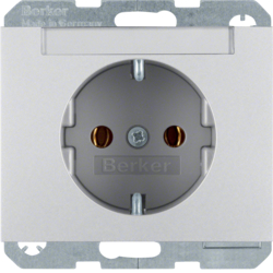 HAGER - GNIAZDO SCHUKO Z POLEM OPISOWYM ALU K.5  - 47397003