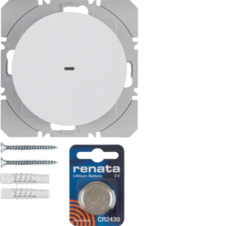 HAGER - PRZYCISK RADIOWY POJEDYNCZY PŁASKI QUICKLINK BIAŁY POŁYSK R.1/R.3 KNX RF - 85655239