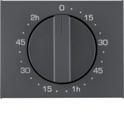 HAGER - ELEMENT CENTRALNY Z POKRĘTŁEM REGULACYJNYM DO MECHANICZNEGO ZEGARA ANTRACYT MAT LAKIEROWANY K.1 - 16357106