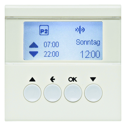 HAGER - ŻALUZJOWY ŁĄCZNIK CZASOWY Z WYŚWIETLACZEM KREM POŁYSK S.1 - 85741182