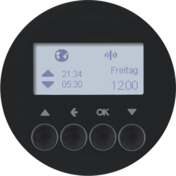 HAGER - ŻALUZJOWY ŁĄCZNIK CZASOWY QUICKLINK CZARNY POŁYSK R.1/R.3 KNX RF  - 85745131