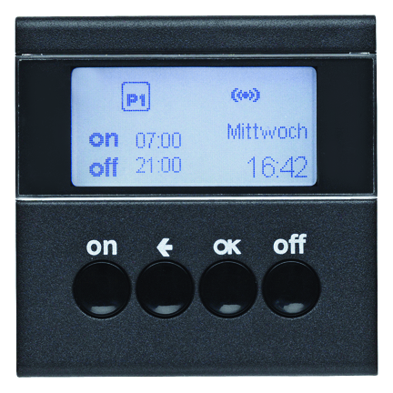HAGER - ŁĄCZNIK CZASOWY QUICKLINK ANTRACYT MAT S.1/B.3/B.7KNX RF  - 85745285