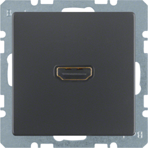 HAGER - GNIAZDO HDMI ANTRACYT AKSAMIT Q.1/Q.3 - 3315426086