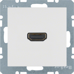 HAGER - GNIAZDO HDMI Z PRZYŁĄCZEM 90° BIAŁY MAT S.1/B.3/B.7  - 3315431909