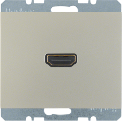 HAGER - GNIAZDO HDMI Z PRZYŁĄCZEM 90° STAL SZLACHETNA LAKIEROWANY K.5 - 3315437004