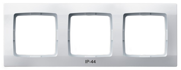 OSPEL - RAMKA POTRÓJNA DO ŁĄCZNIKÓW IP44 BIAŁY KARO - RH-3S/00