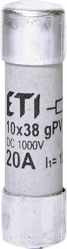 ETI - WKŁADKA TOPIKOWA CYLINDRYCZNA PV CH10X38 GPV 20A/1000V UL - 002625108