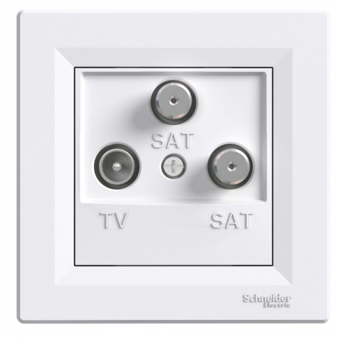 SCHNEIDER ELECTRIC - GNIAZDO ANTENOWE TV-SAT-SAT KOŃCOWE 1DB BIAŁY ASFORA - EPH3600121