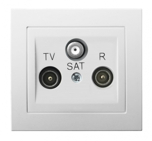 OSPEL - GNIAZDO RTV-SAT BIAŁY KIER - GPA-WS/00