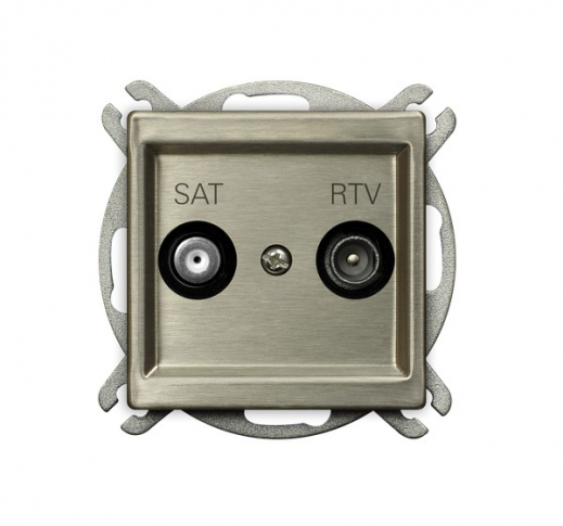 OSPEL - GNIAZDO RTV-SAT KOŃCOWE NOWE SREBRO SONATA - GPA-RMS/m/44