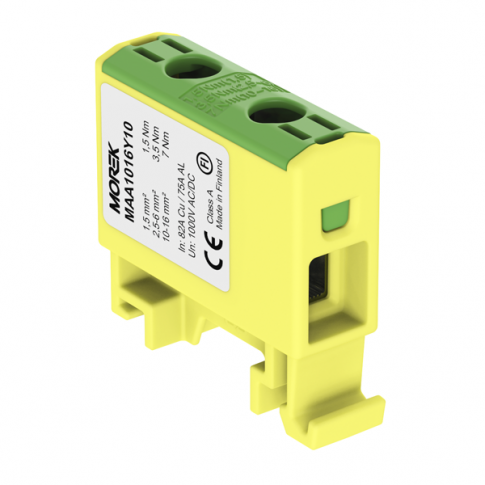 MOREK - OTL16  żółto-zielony 1xAl/Cu 1,5-16mm2 1000V AC/1500V DC Zacisk uniwersalny - MAA1016Y10