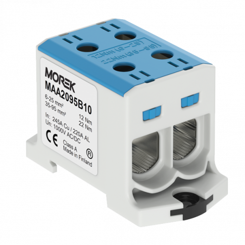 MOREK - OTL95-2  niebieski 2xAl/Cu 6-95mm2 1000V AC/1500V DC Zacisk uniwersalny - MAA2095B10