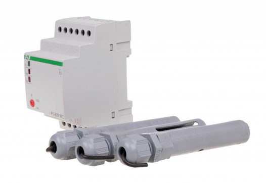 F&F - Przekaźnik kontroli poziomu cieczy dwu stanowy z regulacją czułości sond PZ-829 RC, montaz na szynie DIN,styk: 2x1NO/NC 230V - PZ-829RC