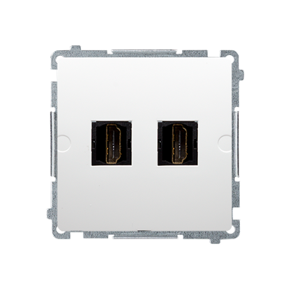 KONTAKT SIMON - Gniazdo HDMI podwójne (moduł); biały - BMGHDMI2.01/11