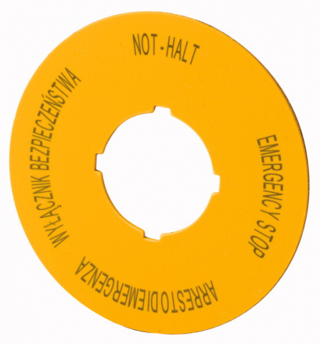 EATON - SZYLD DO PRZYCISKÓW BEZPIECZEŃSTWA PL GB DE I M22-XBK15 - 167638