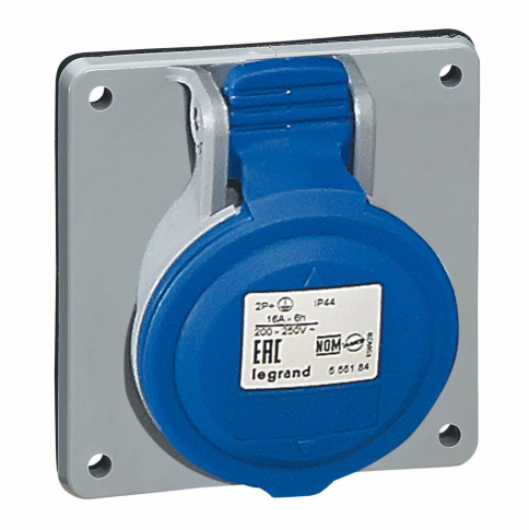LEGRAND - GNIAZDO TABLICOWE 16A 2P+Z 230V IP44 P17 TEMPRA PRO - 555184