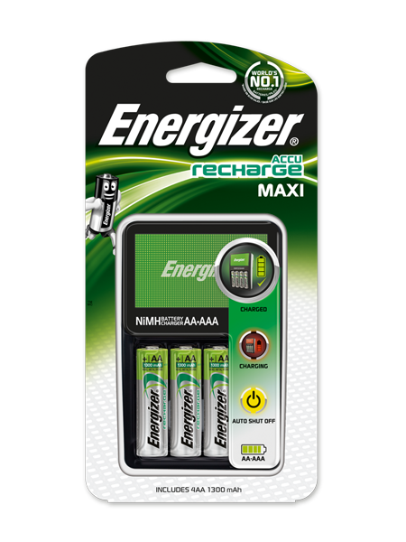 ENERGIZER - ŁADOWARKA MAXI + AKUMULATORY AA/4SZT 2000MAH POWER PLUS - 7638900321401