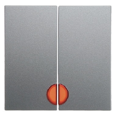 HAGER - KLAWISZE Z CZERWONĄ SOCZEWKĄ ALUMINIUM B.1/B.7 - 16271404