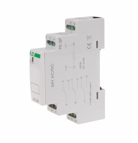 F&F - Przekaźnik elektromagnetyczny PK-3P 24V - PK-3P-24V