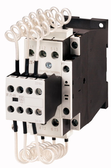 EATON - STYCZNIK DO BATERII KONDENSATORÓW 50KVAR 3 BIEGUNY NO STYKI POMOCNICZE NO STEROWANIE  230V AC DILK50-10 - 294076