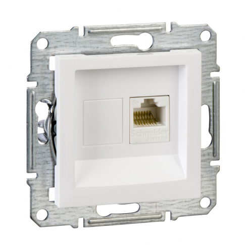SCHNEIDER ELECTRIC - GNIAZDO KOMPUTEROWE POJEDYNCZE RJ45 KAT.5E UTP BIAŁY ASFORA - EPH4300721