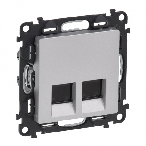 LEGRAND - GNIAZDO 2XRJ45 KAT.6 STP ALUMINIUM VALENA LIFE - 753347