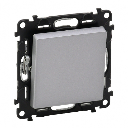 LEGRAND - ŁĄCZNIK SCHODOWY POJEDYNCZY ZACISKI AUTOMATYCZNE 10AX 250V ALUMINIUM VALENA LIFE - 752306