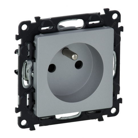 LEGRAND - GNIAZDO POJEDYNCZE Z UZIEMIENIEM ZACISKI ŚRUBOWE ALUMINIUM VALENA LIFE - 753385
