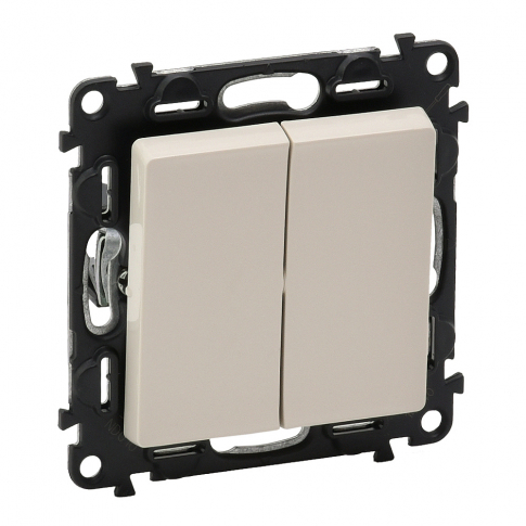 LEGRAND - PRZYCISK PODWÓJNY PRZEŁĄCZY NO/NC KREMOWY6 A - 250 V~ VALENA LIFE - 752218