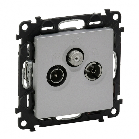 LEGRAND - GNIAZDO TV-RD-SAT PRZELOTOWE ALUMINIUM VALENA LIFE - 753365
