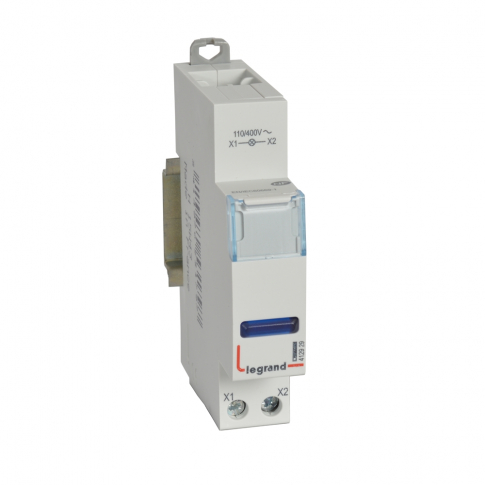 LEGRAND - LAMPKA MODUŁOWA LED POJEDYNCZA ZASILANIE 110-400V AC NIEBIESKI - 412929