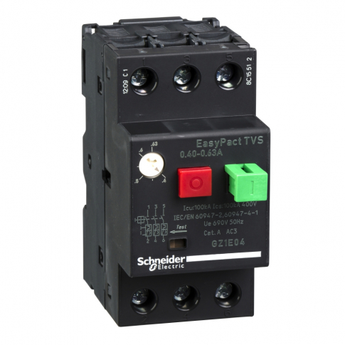 SCHNEIDER ELECTRIC - WYŁĄCZNIK SILNIKOWY MAGNETYCZNO-TERMICZNY 0,40..0,63A - GZ1E04