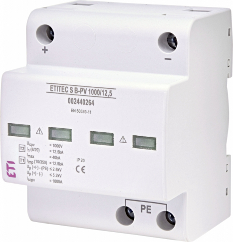 ETI - OGRANICZNIK PRZEPIĘĆ DC T1 (B) - DO SYSTEMÓW PV ETITEC S B-PV 1000/12,5 - 002440264