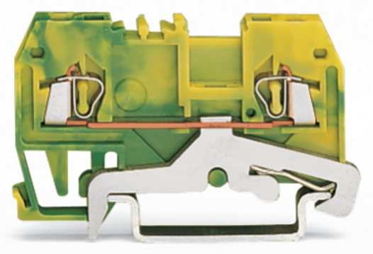 WAGO - ZŁĄCZKA PE 2-PRZEWODOWA 1,5 MM2 ŻÓŁTO-ZIELONA. - 279-907