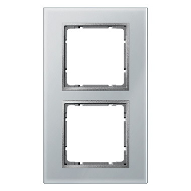 HAGER - RAMKA PODWÓJNA SZKLANA ALUMINIOWY  B.7 - 10126414